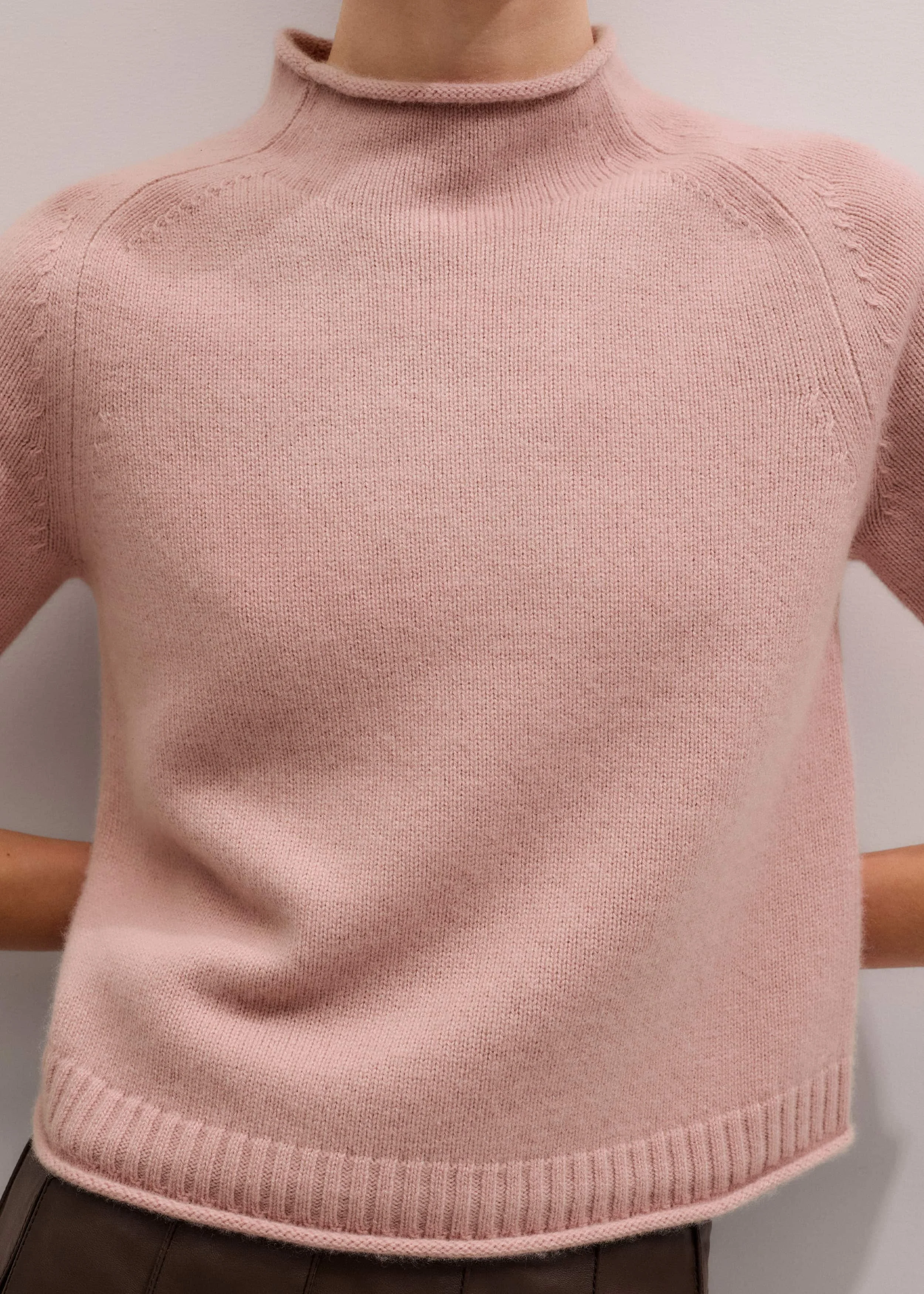 Roll Trim Knit Tee - 1