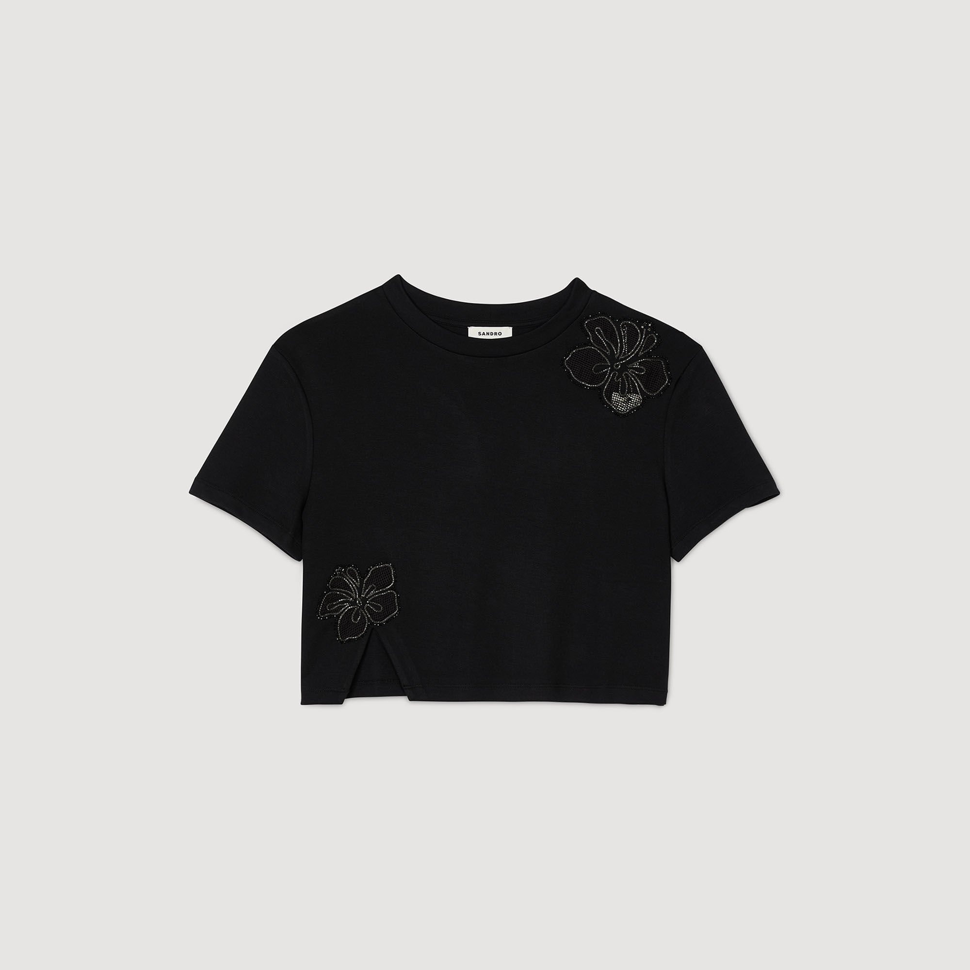 FLORAL EMBROIDERY T-SHIRT - 6