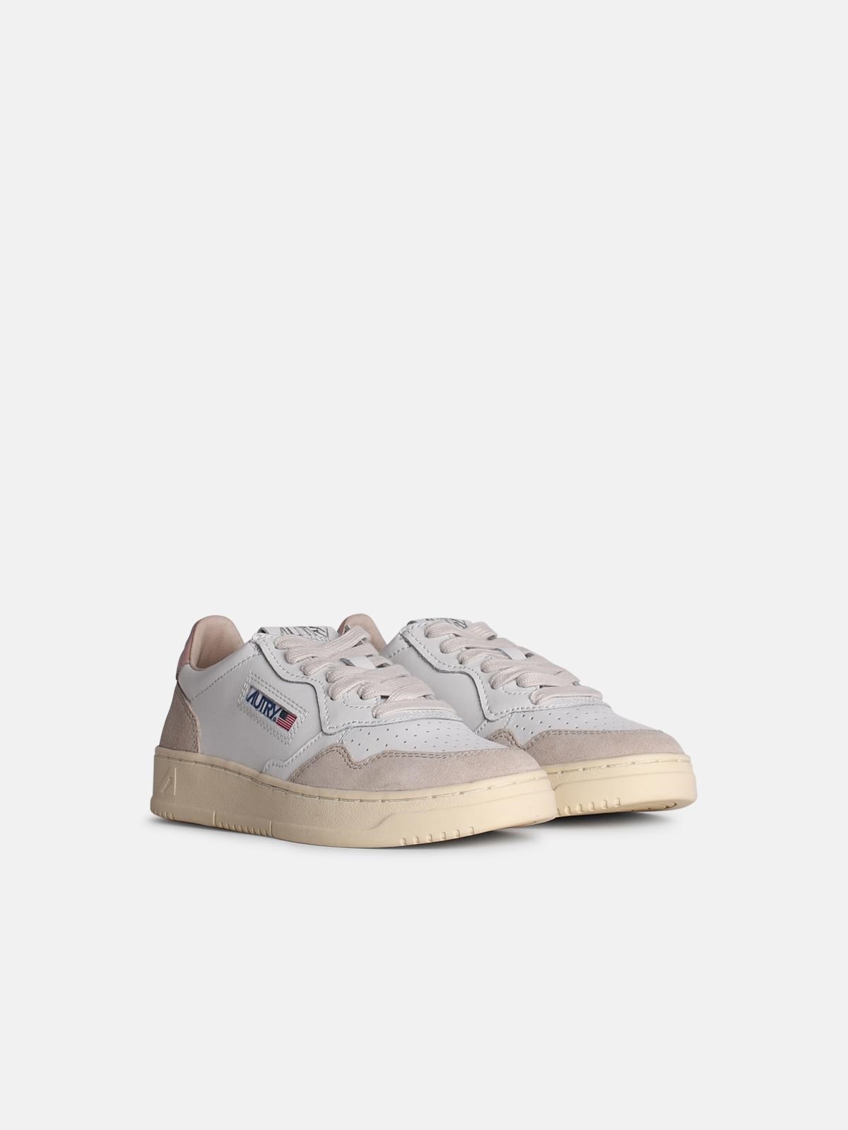 WHITE LEATHER MEDALIST SNEAKERS - 2