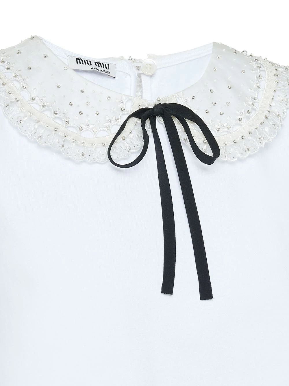 embellished cotton T-shirt - 3