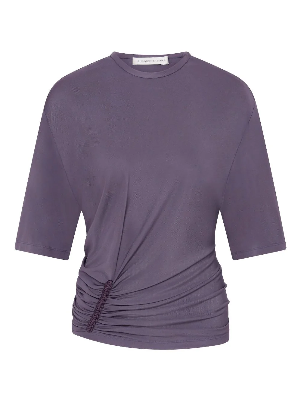 Shibari ruche jersey T-shirt - 1