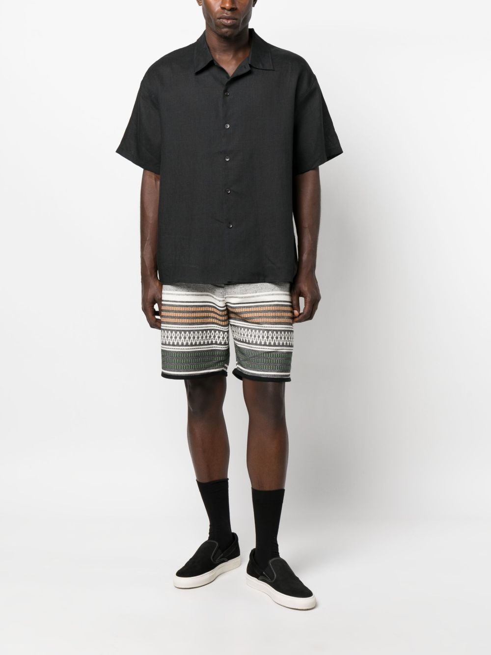 short-sleeve linen shirt - 2