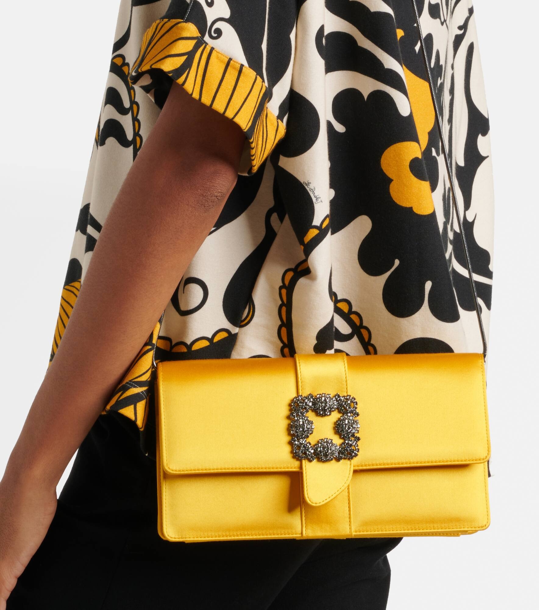 Capri embellished satin clutch - 2