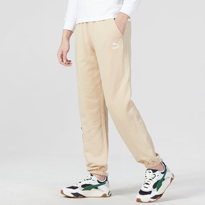 PUMA Team Badge Sweatpants 'Beige' 677378-67 - 5