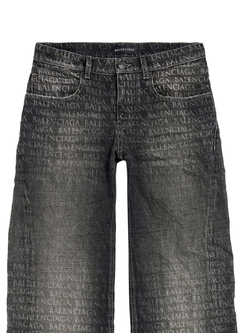 BALENCIAGA print wide-leg jeans outlook