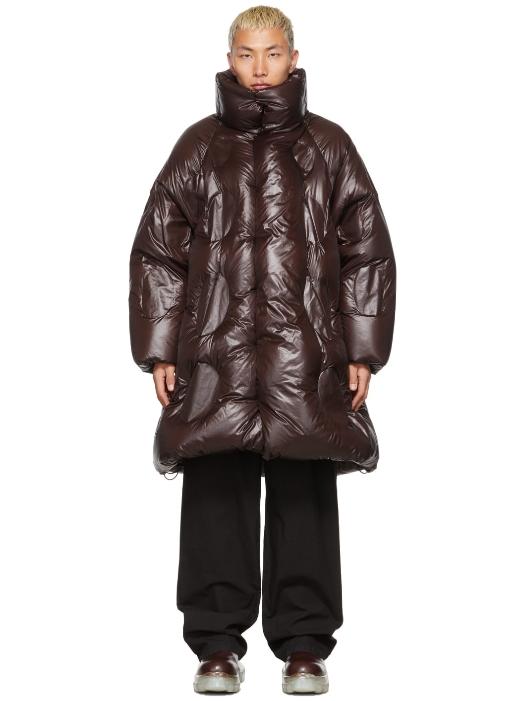 Moncler Dingyun Zhang Brown Down Iaphia Coat - 1