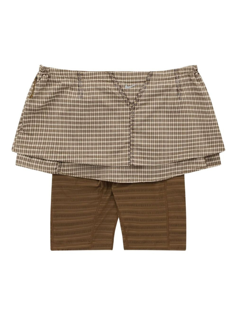 Nike x KNWLS check-pattern mini skirt outlook