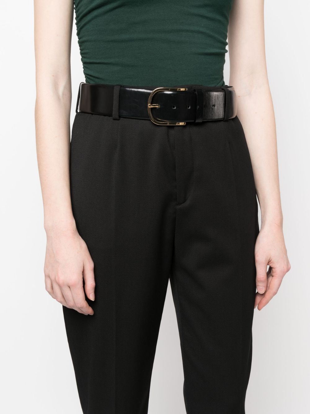 high-waist tailored wool-blend trousers - 5