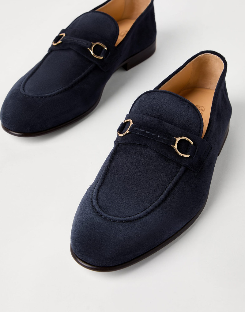 Suede loafers with bit detail 3