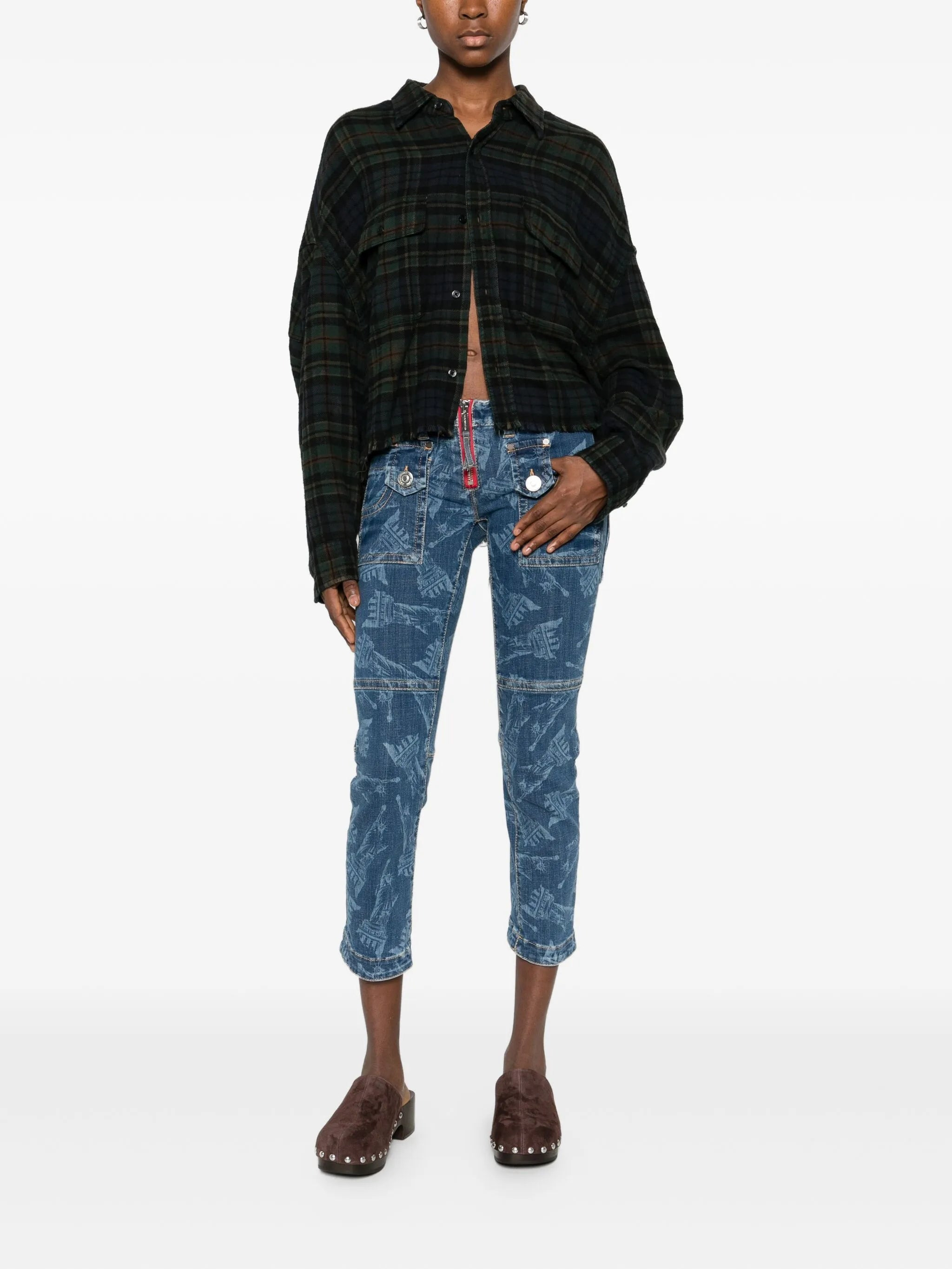 Dsquared2 Statue Of Liberty Printed Skinny Jeans - 2