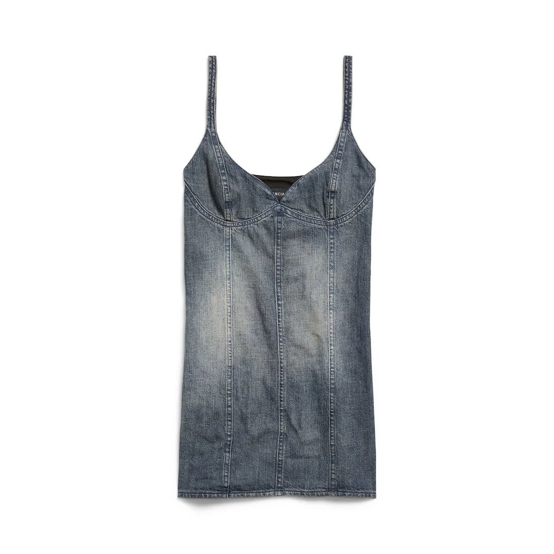 Women's Corseted Mini Dress in Blue - 1