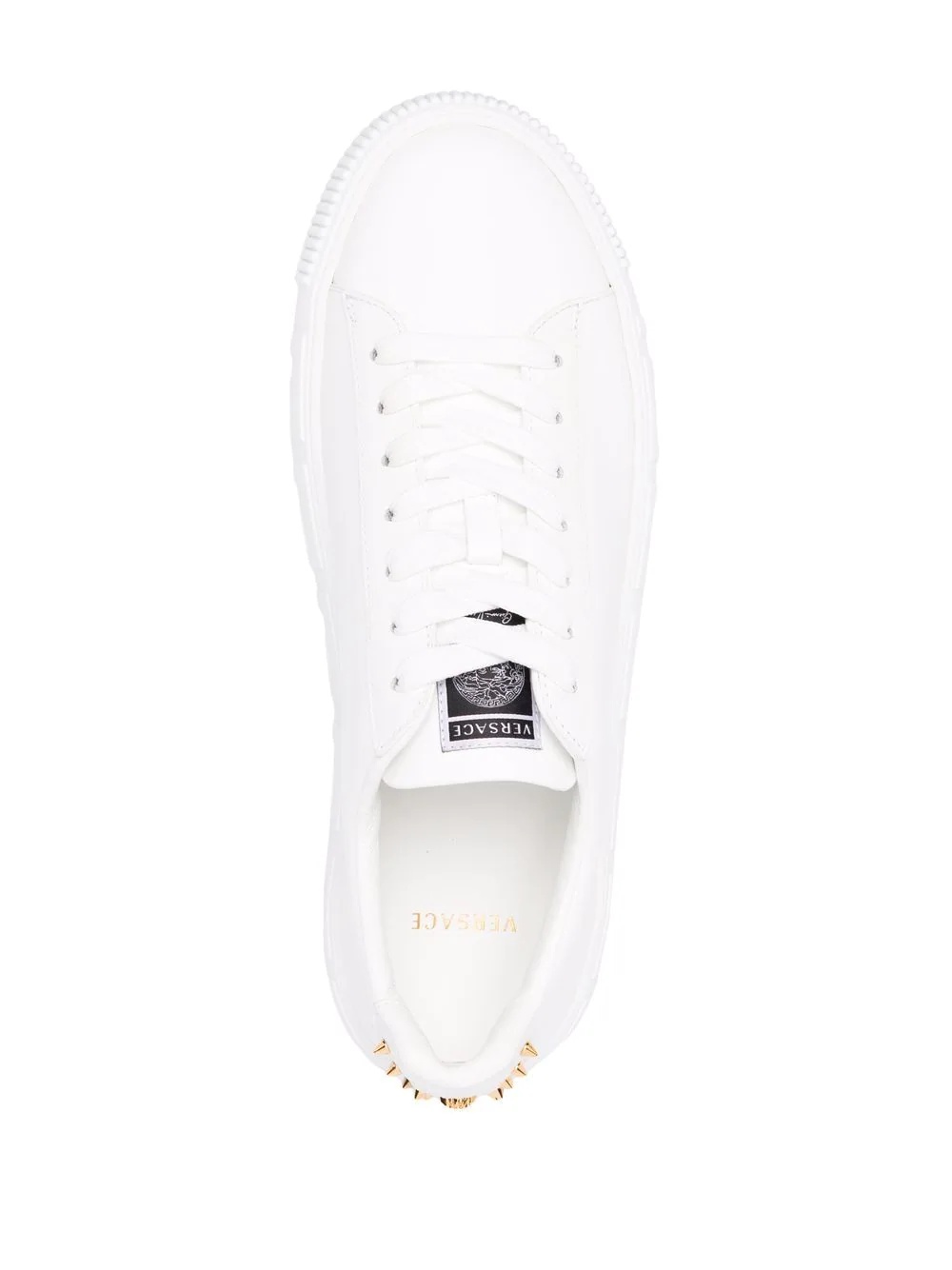 Greca studded low-top sneakers - 4