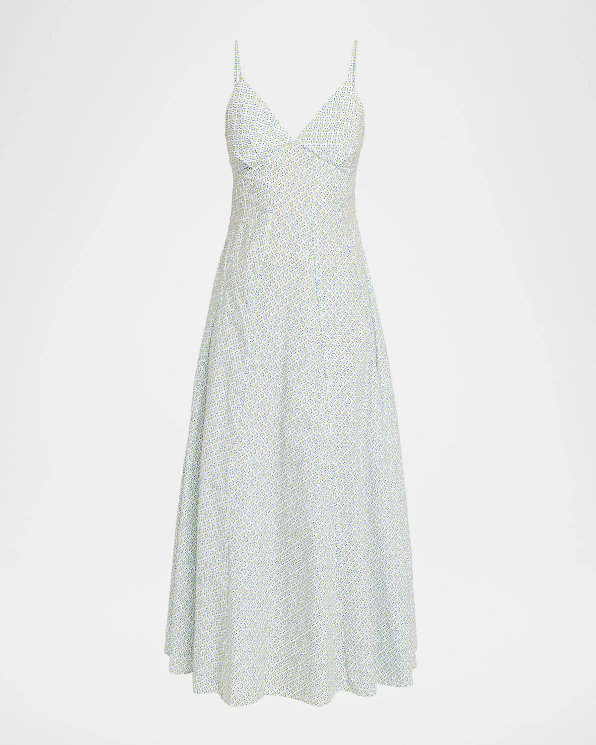 Geo-Print Cotton Cami Maxi Dress - 1