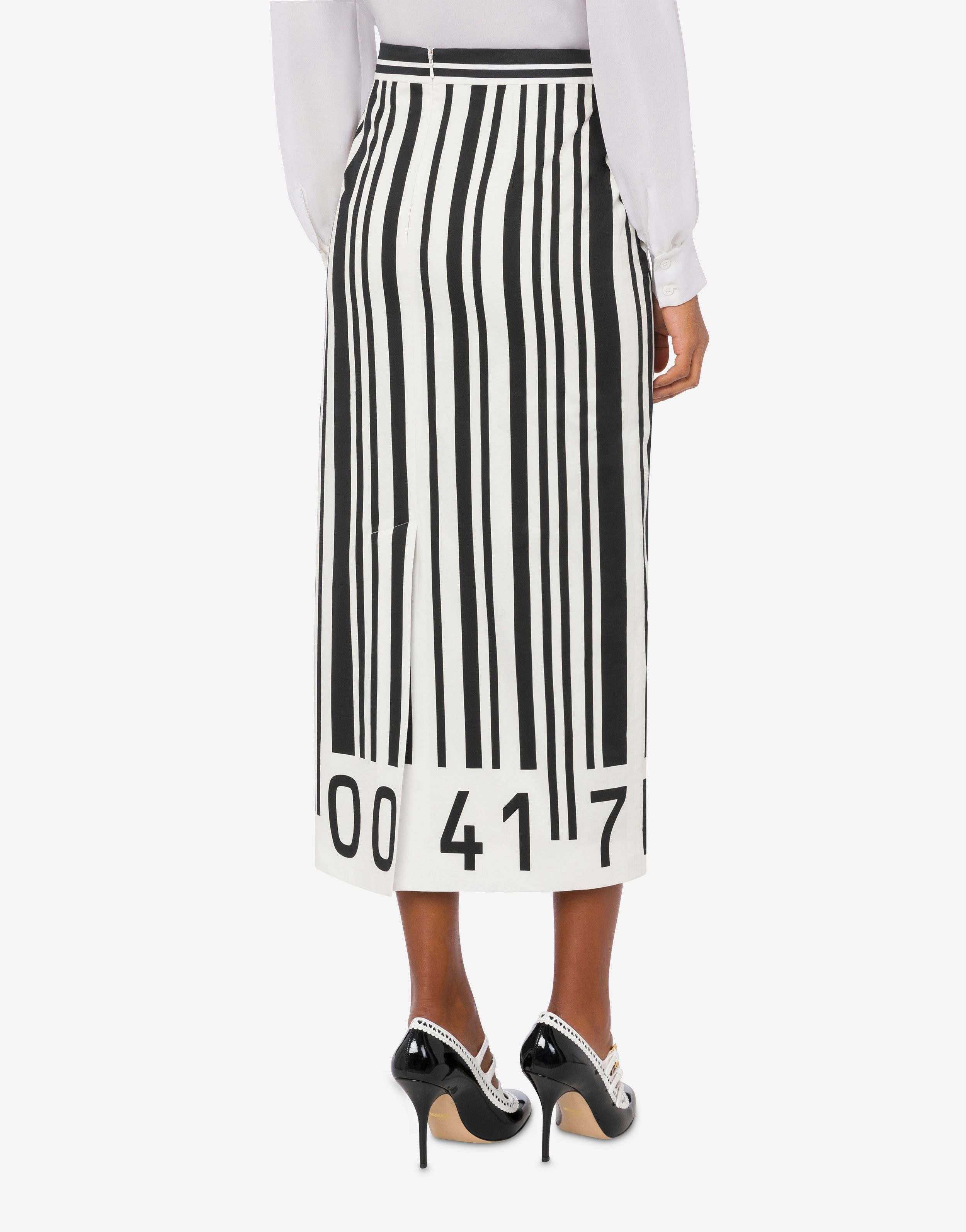 BARCODE POPLIN SKIRT - 3