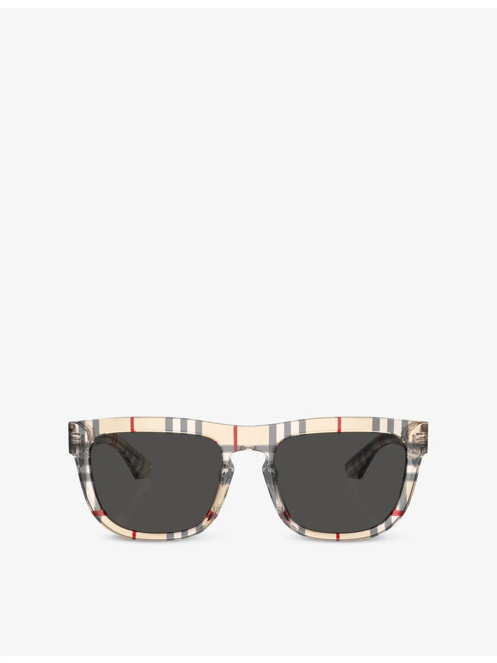 BE4431U Rectangle-Frame Checked Acetate Sunglasses - 1