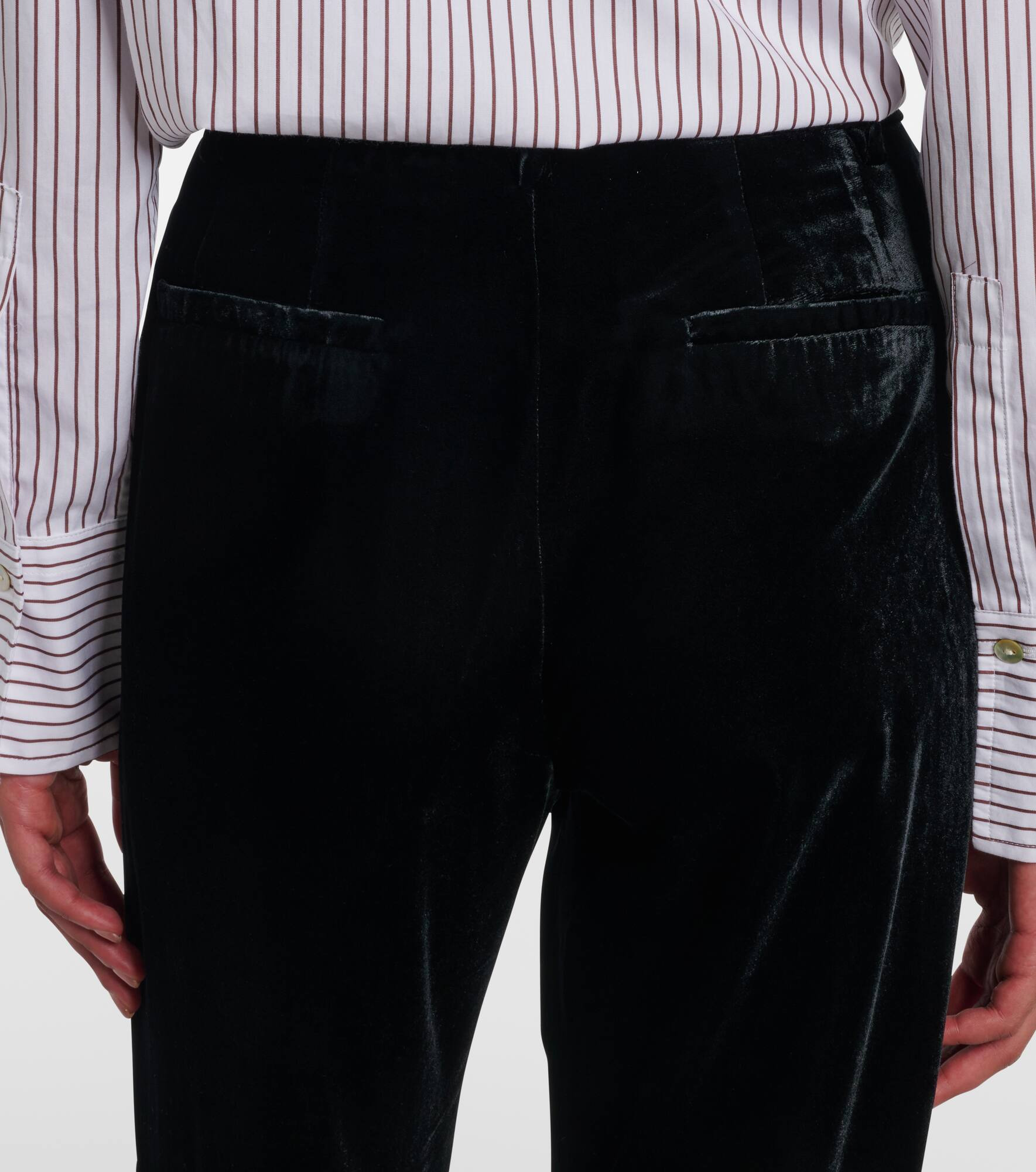 Effy high-rise flared velvet pants - 5