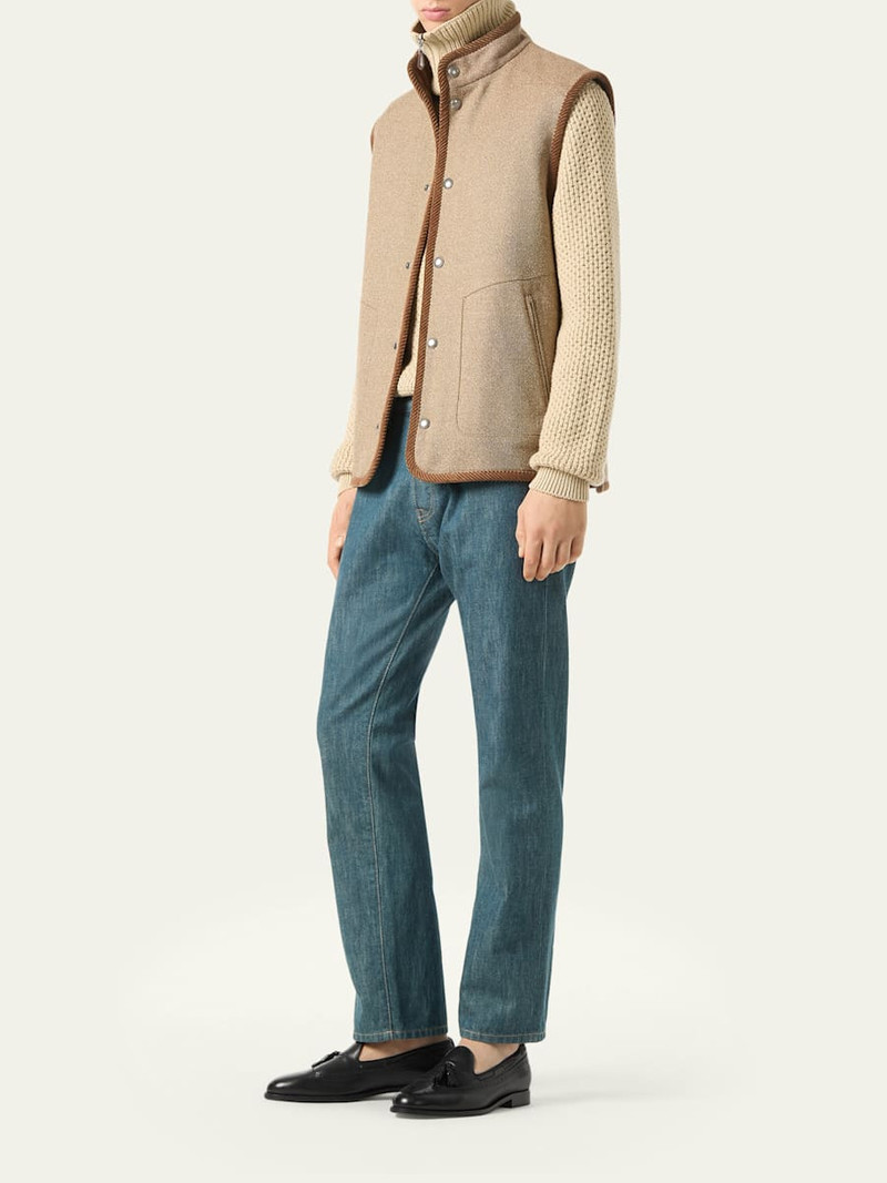 Loro Piana Men's Kelvin Cashmere, Virgin Wool and Silk Vest outlook