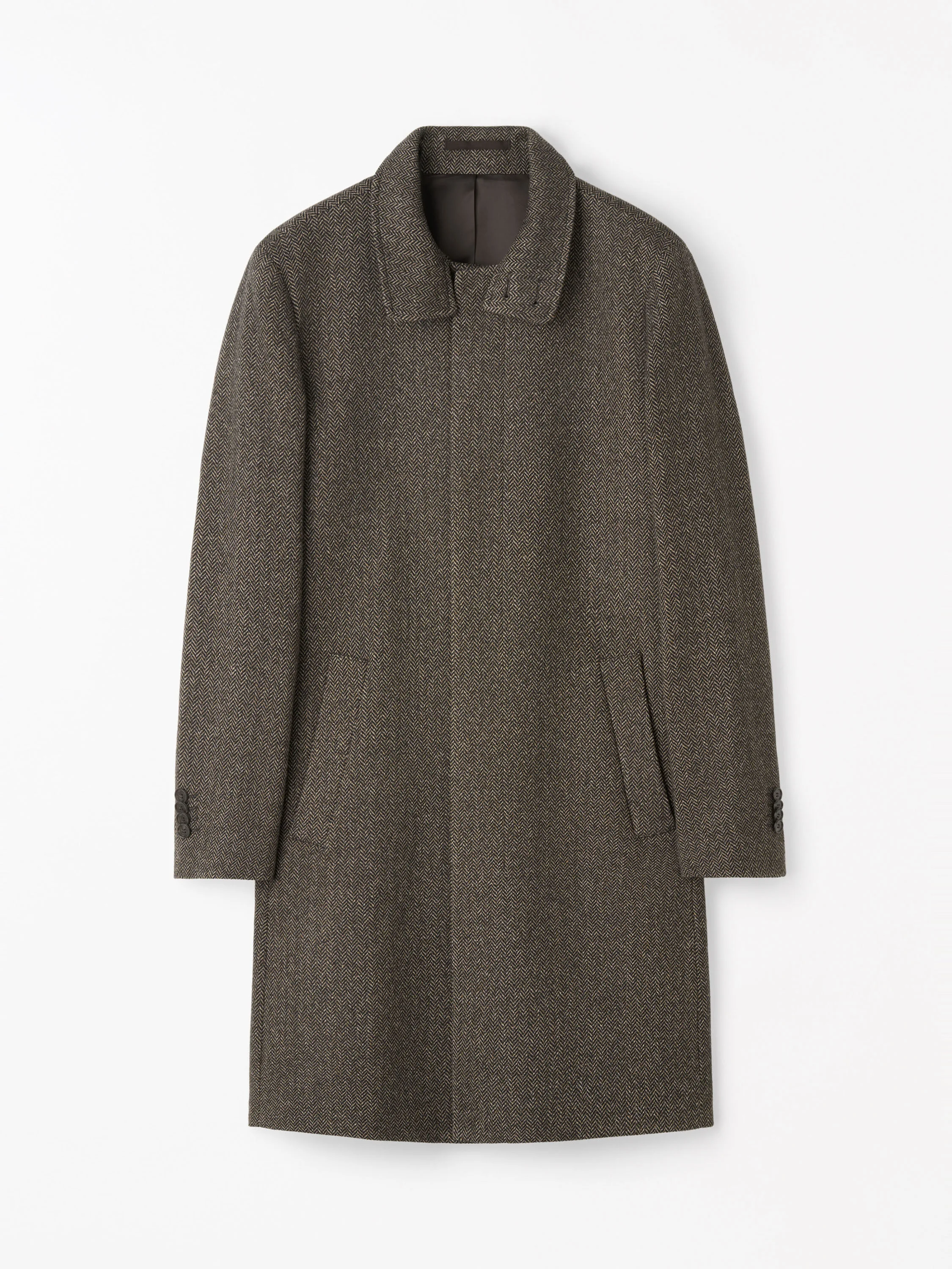 Aleric Herringbone Wool Coat - 1