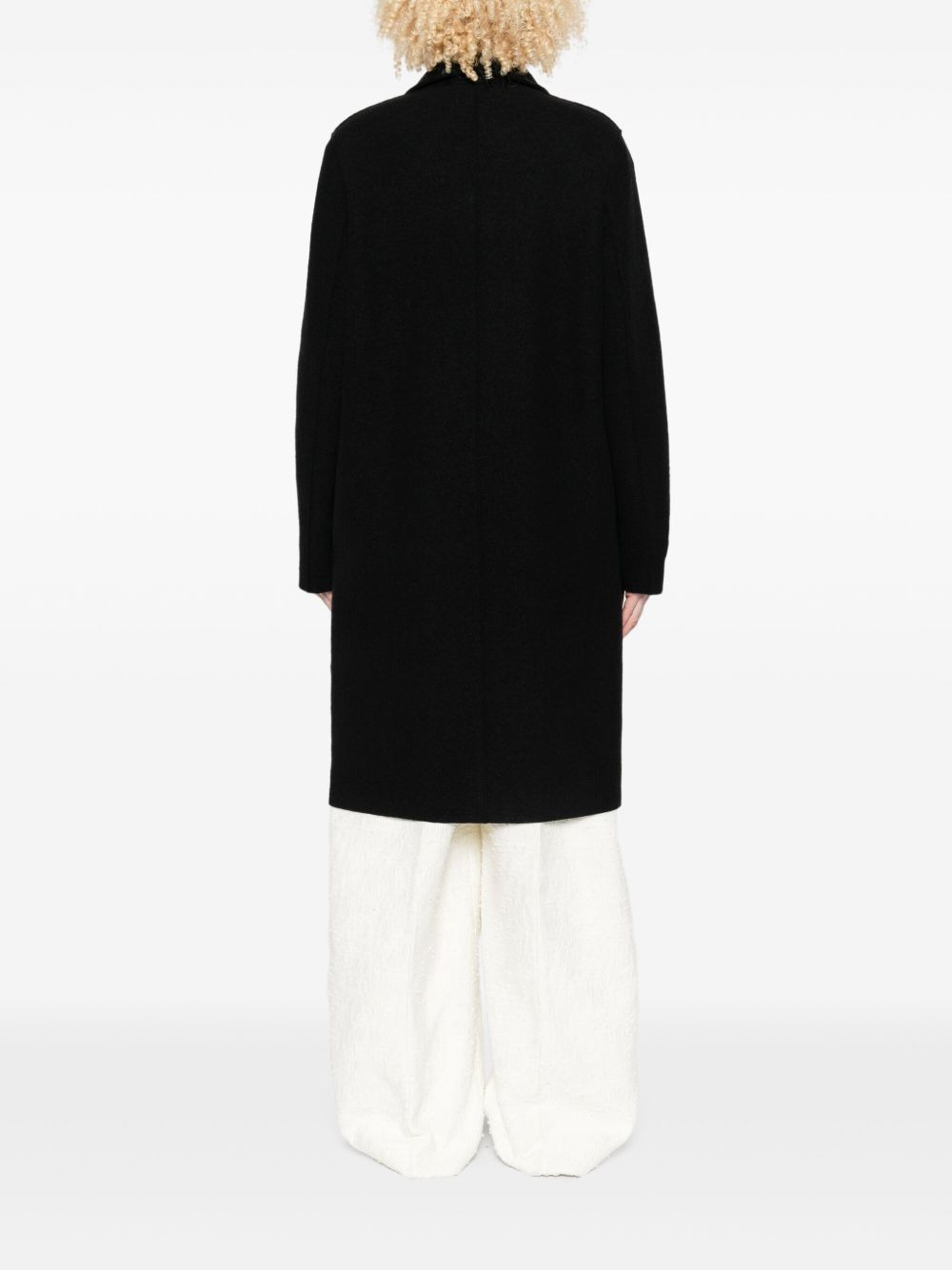 button-front wool coat - 4