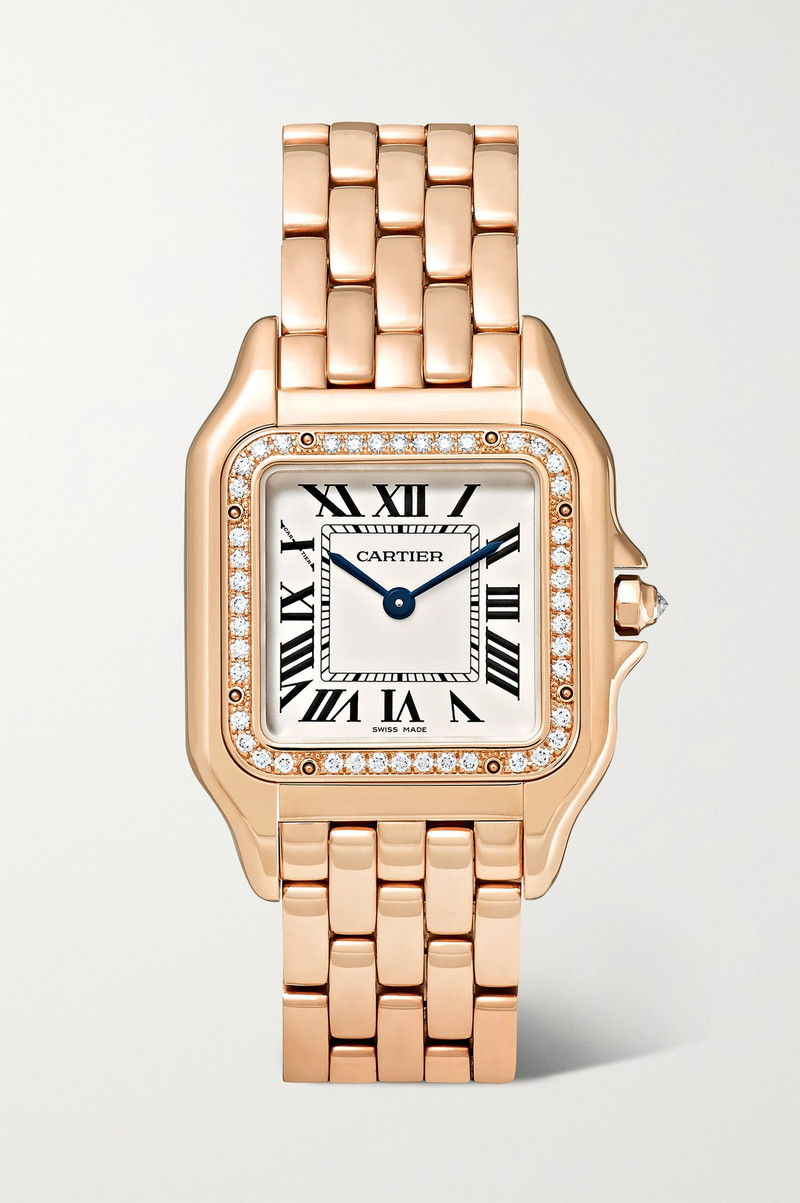 Panthère de Cartier medium 27mm 18-karat pink gold and diamond watch - 1