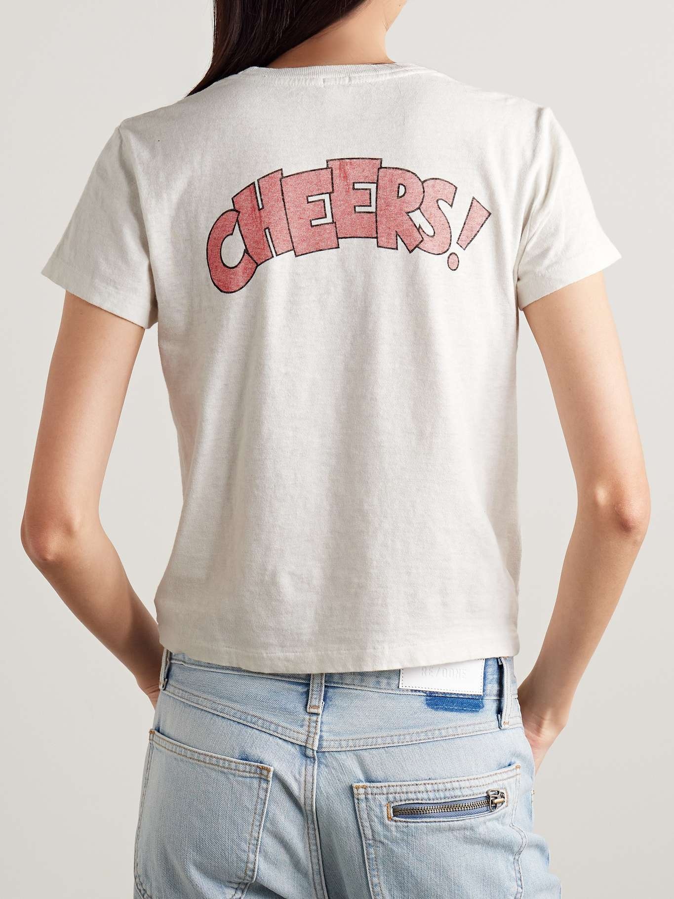 Cheers printed cotton-jersey T-shirt White - 4