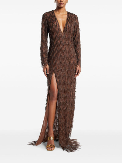 TOM FORD chevron fringe maxi dress outlook