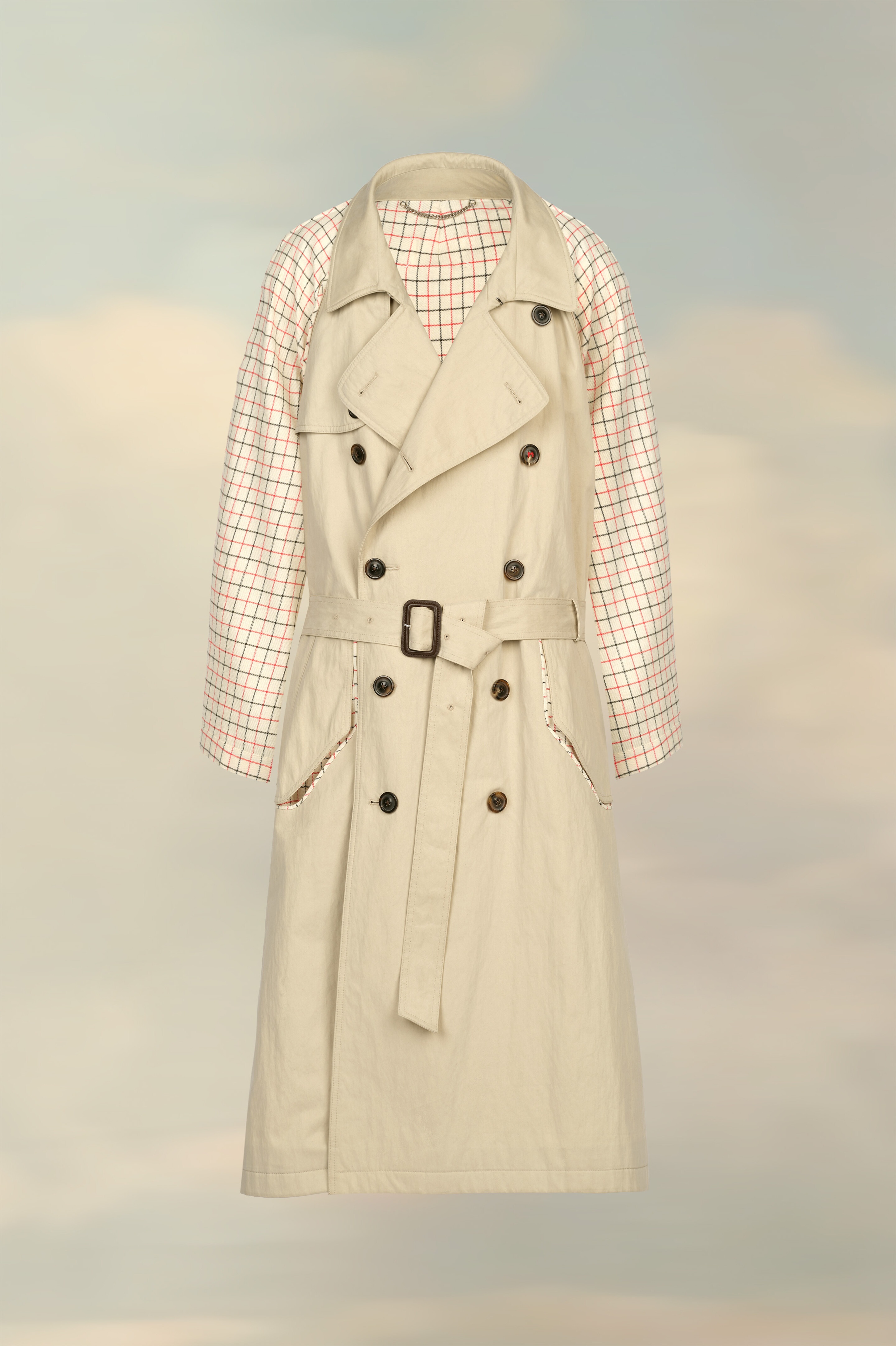 Belted Spliced Coat - 1