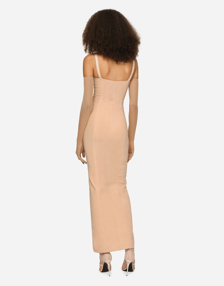 Marquisette calf-length dress - 3