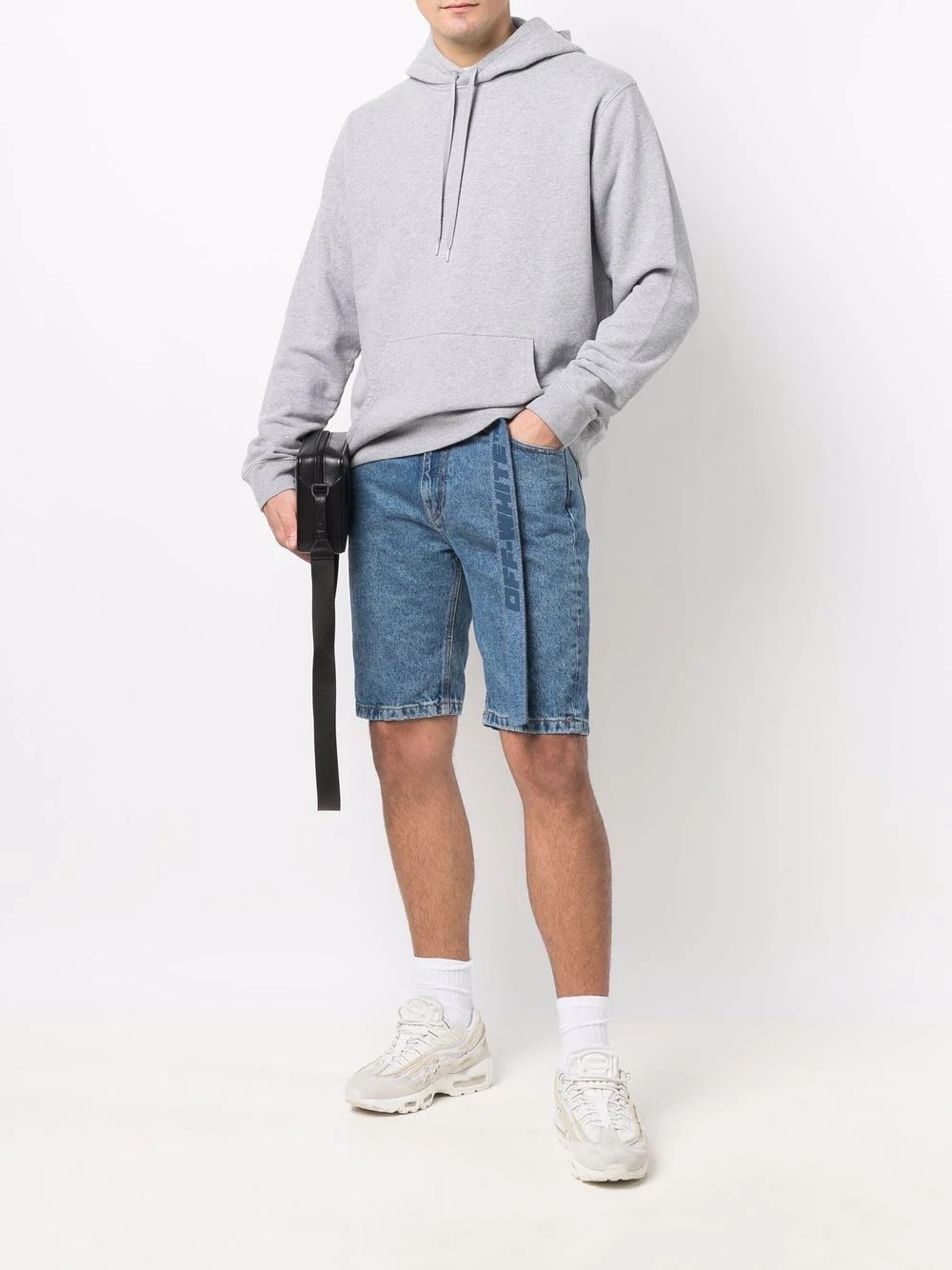 belted denim shorts - 2