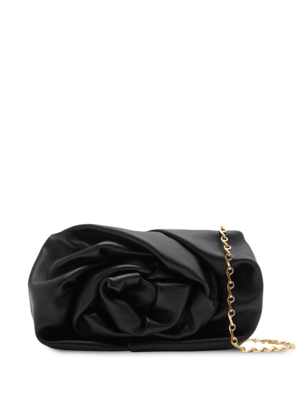 Rose leather clutch bag - 1