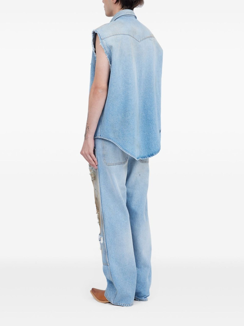 MM6 메종 Margiela Sleeveless Distressed 데님 셔츠 6