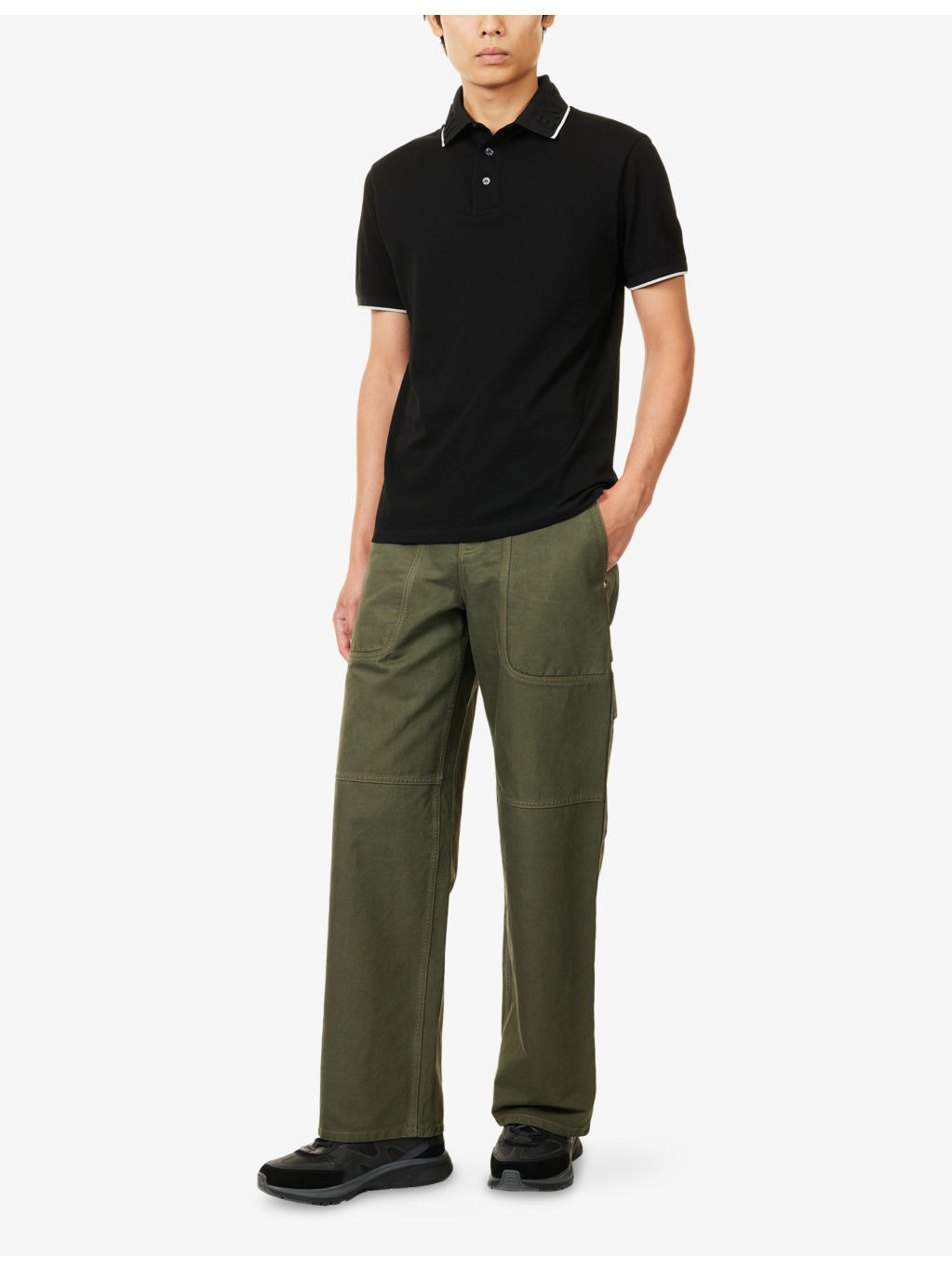 Embossed-Logo Cotton-Pique Polo Shirt - 2