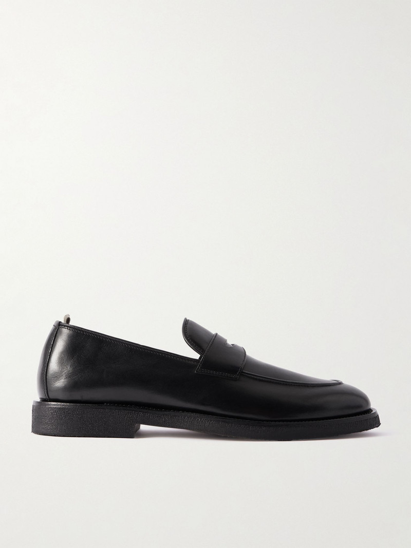 Opera Flexi 101 Leather Penny Loafers Black - 1