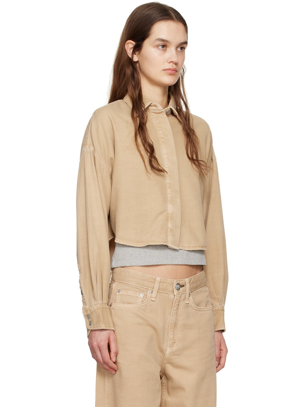 Beige Ultra Featherweight Beatrice Shirt - 2