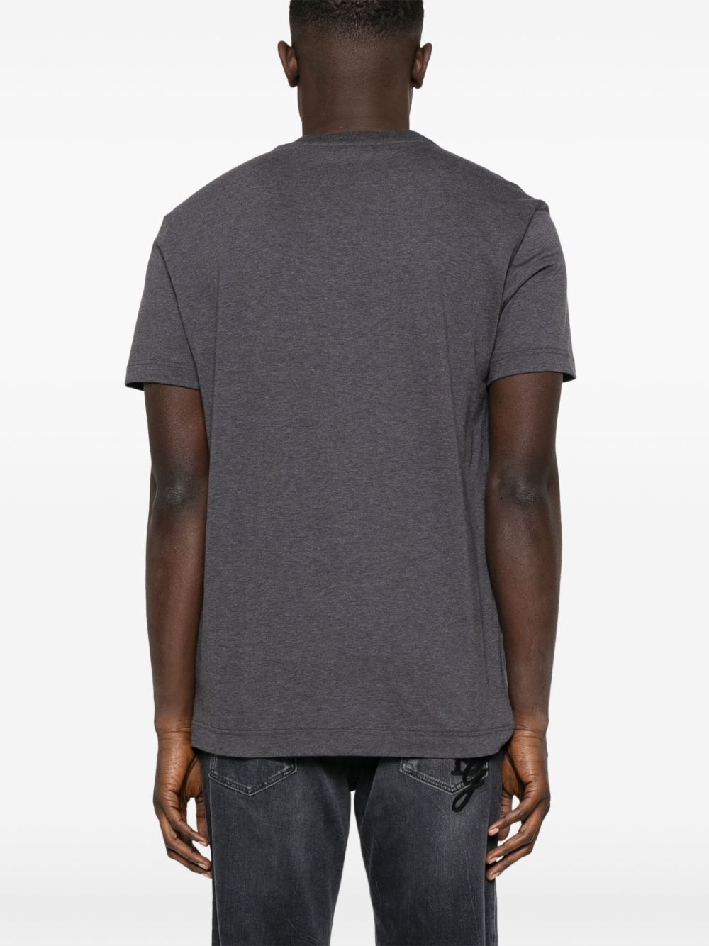 logo-embroidered cotton T-shirt - 3