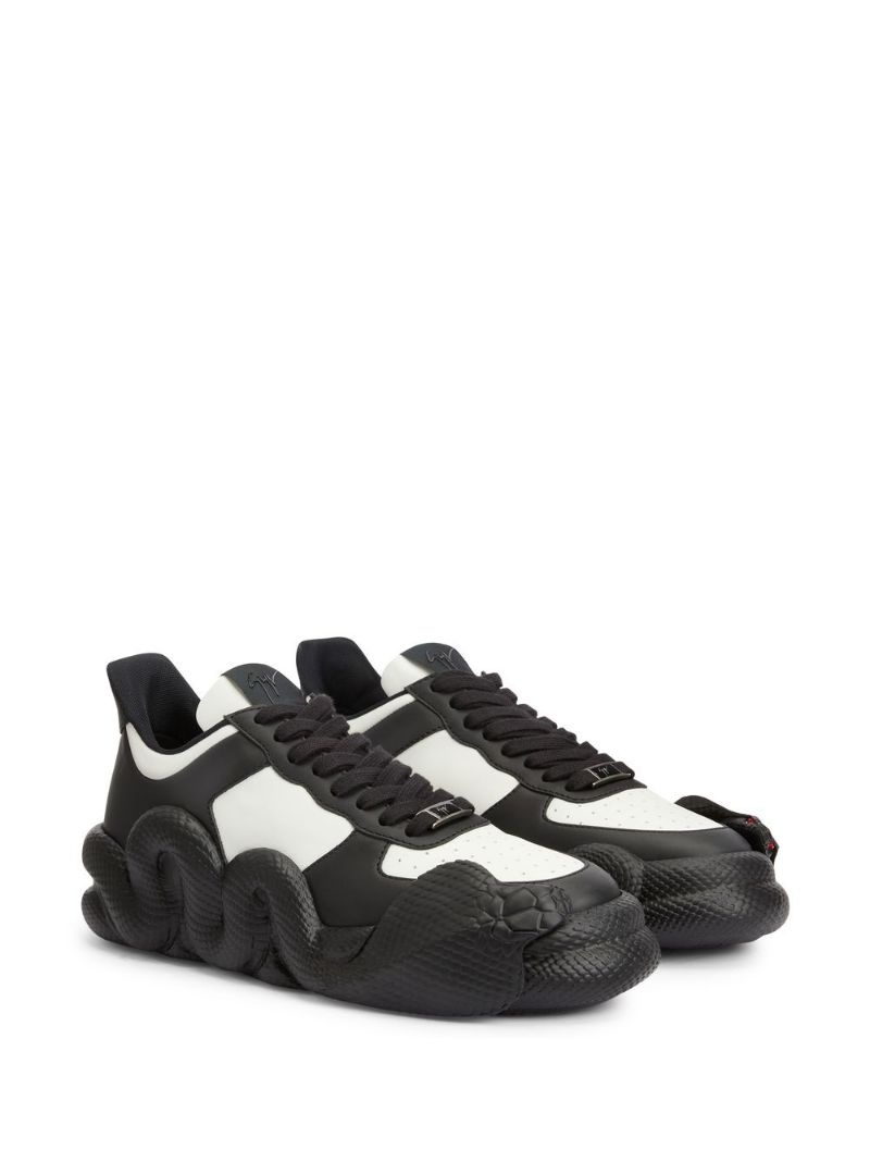 panelled low-top sneakers - 2