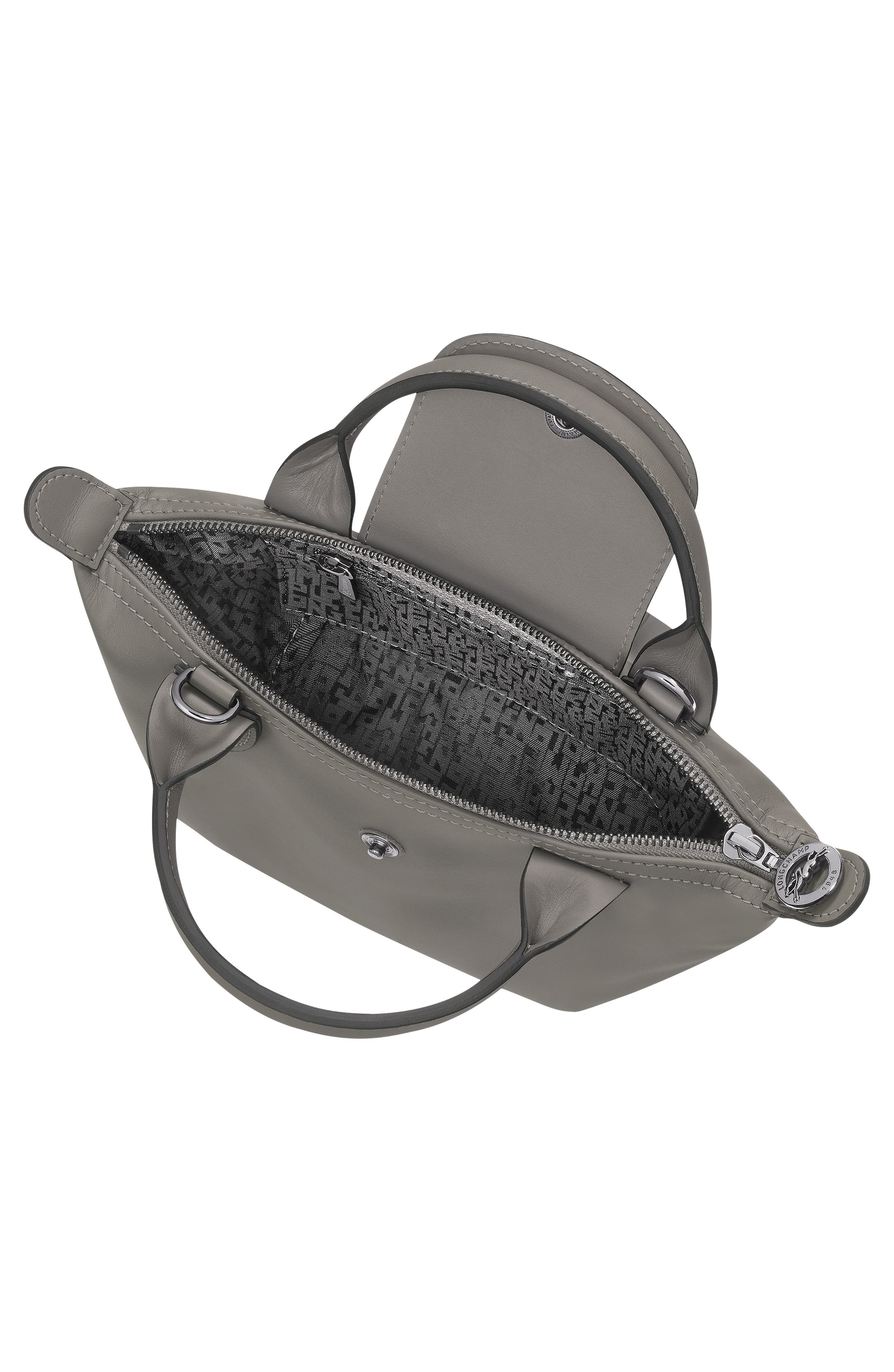 Longchamp Extra Small Le Pliage Xtra Leather Top Handle Bag in Turtledove at Nordstrom - 4