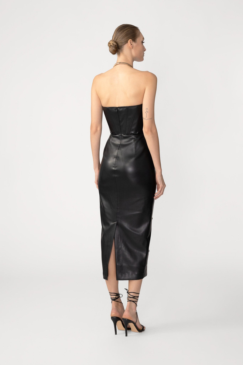 SAU LEE JUNO STRAPLESS MIDI DRESS outlook