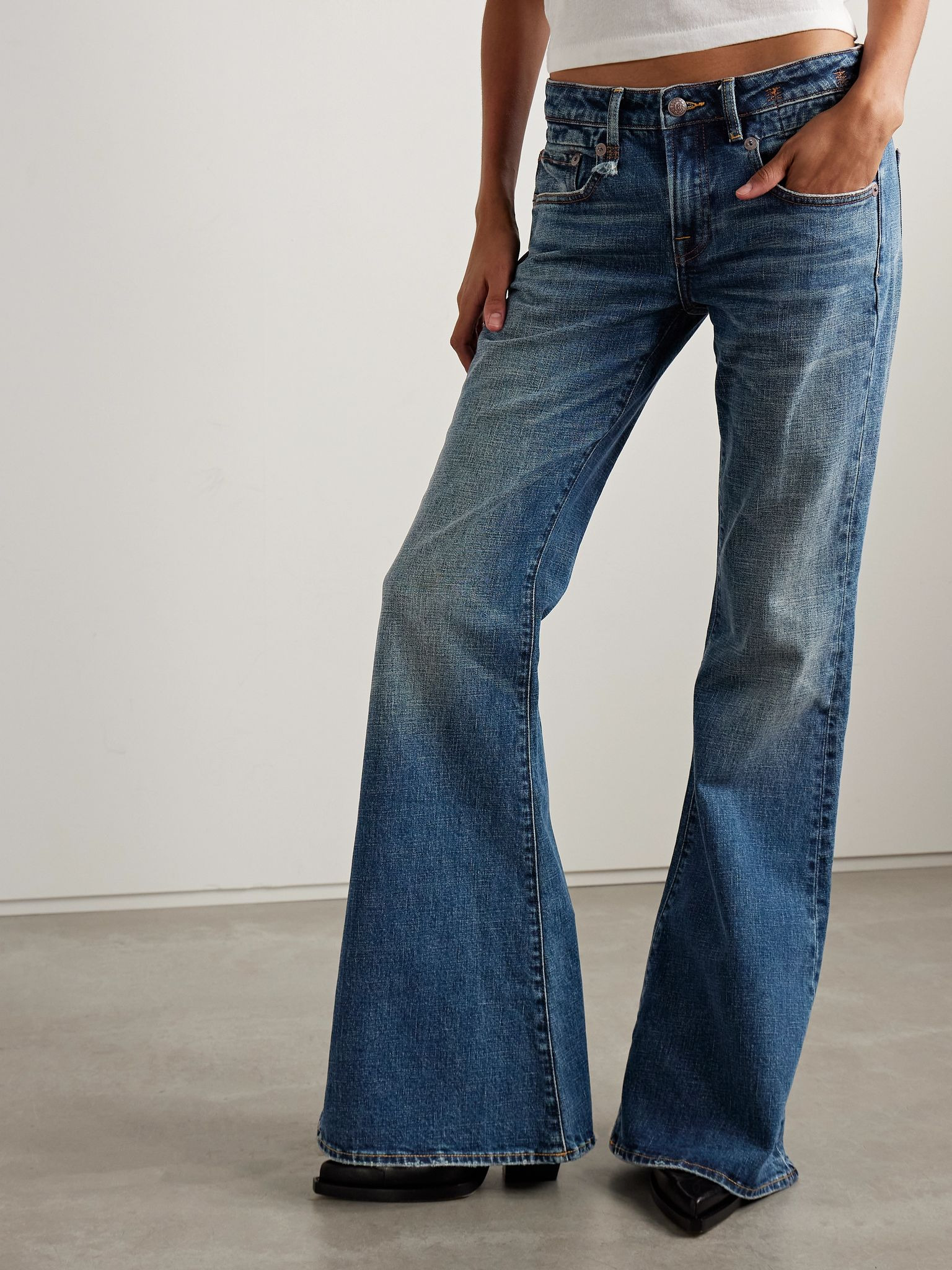 Overflow Boy low-rise flared jeans Mid denim - 3