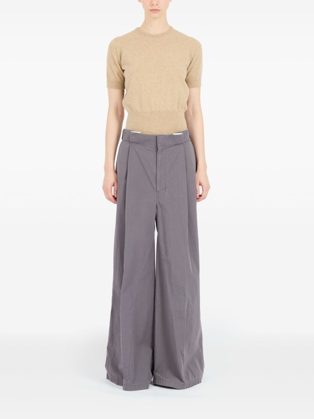 four-stitch palazzo trousers - 2