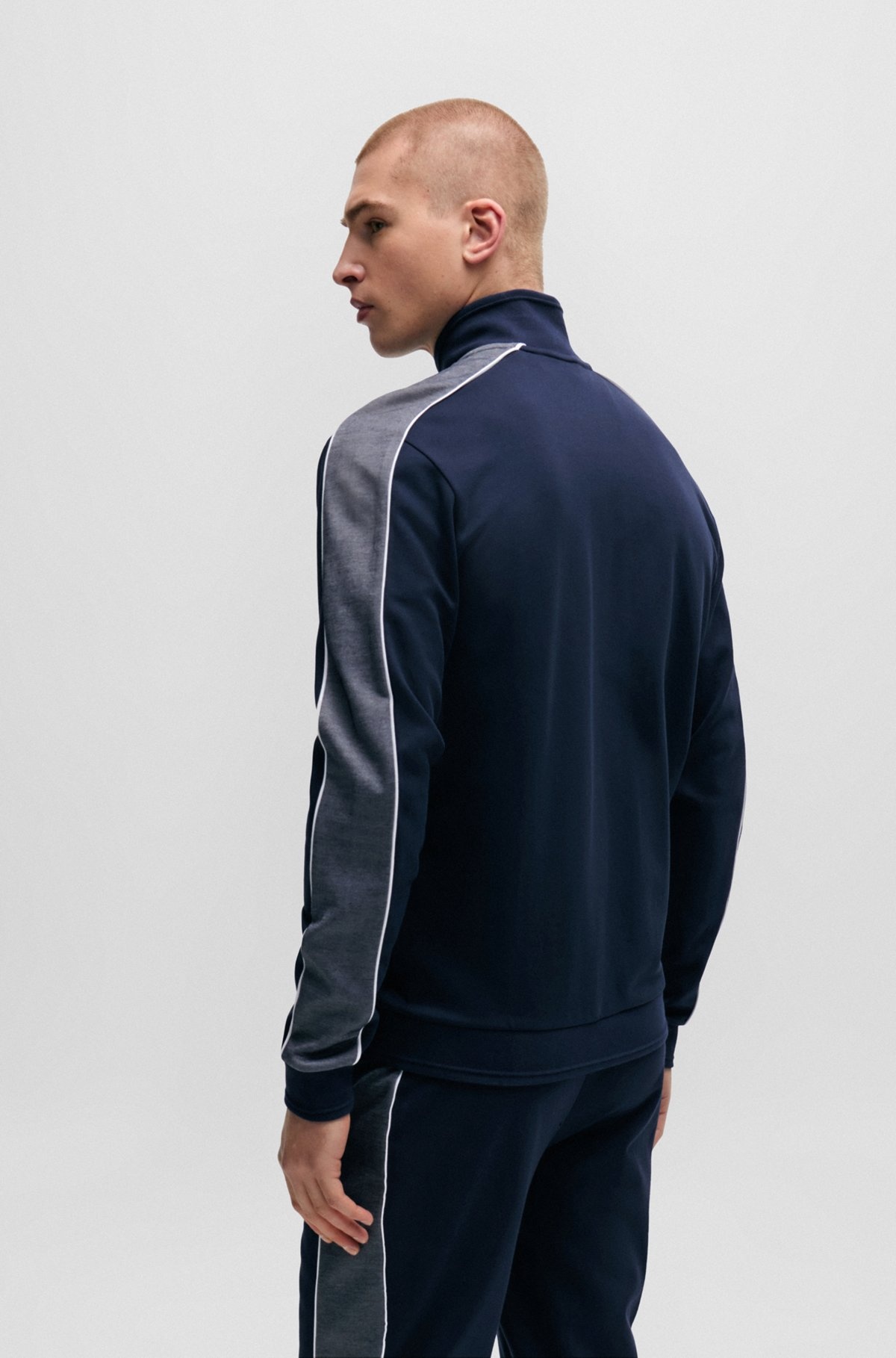 ZIP-UP JACKET WITH EMBROIDERED LOGO - 4