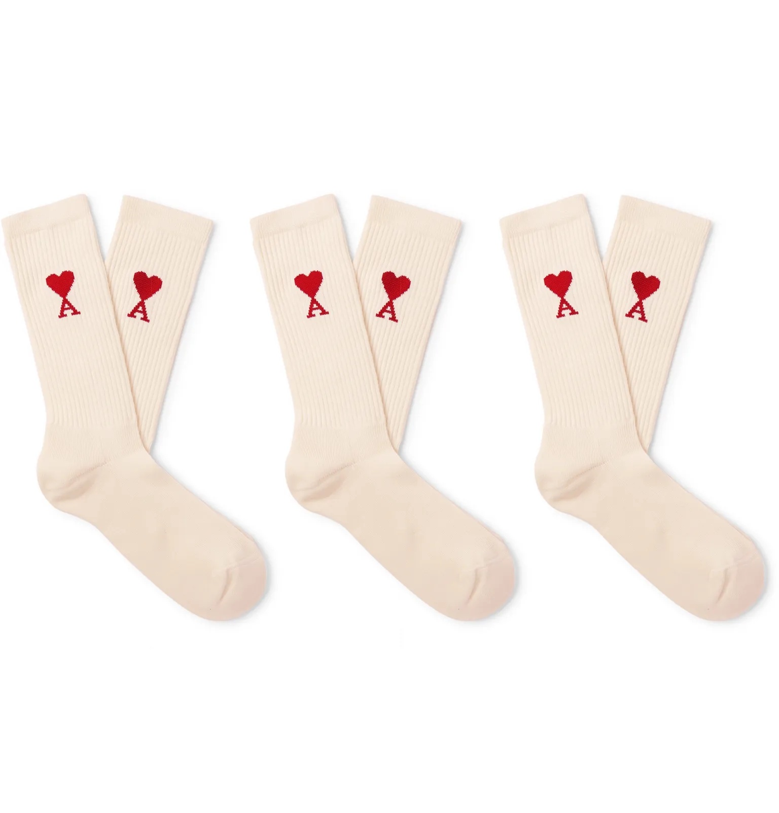 Three-Pack Logo-Intarsia Cotton-Blend Socks - 3