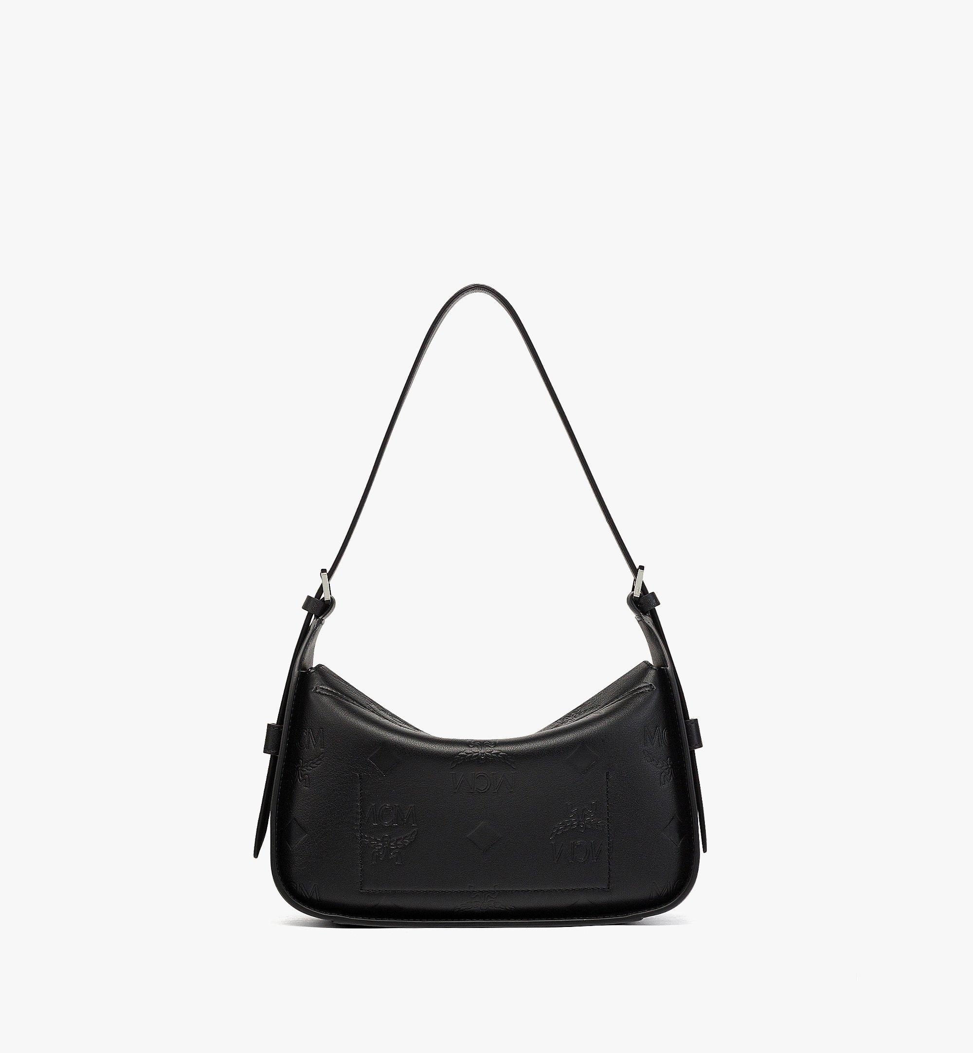 Aren Flap Hobo Bag in Embossed Monogram Leather - 4