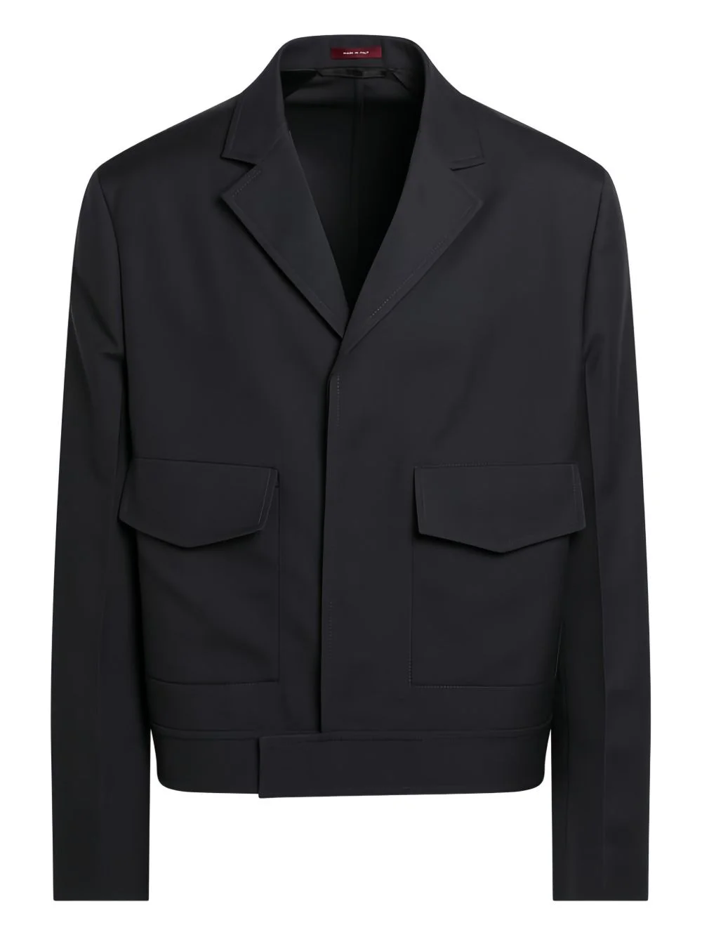 single-breasted patch-pocket jacket - 1