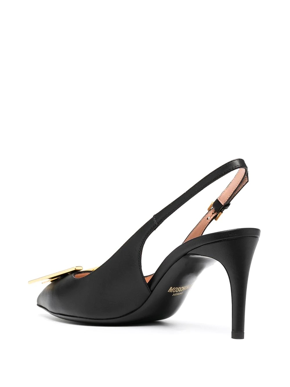 M plaque slingback pumps - 3