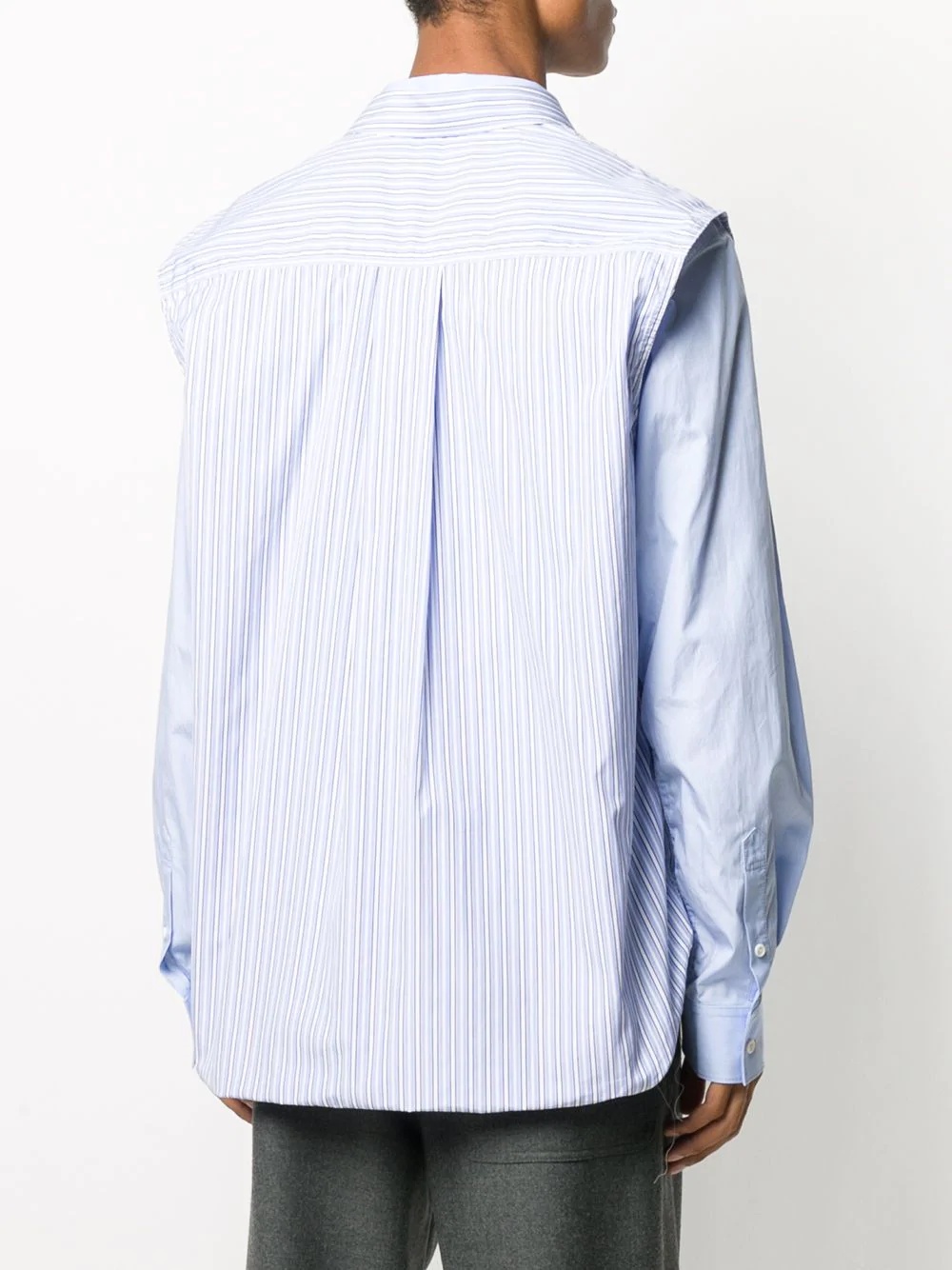 layered stripe print shirt - 4