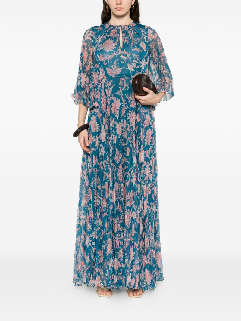 Etro floral-pattern pleated dress outlook