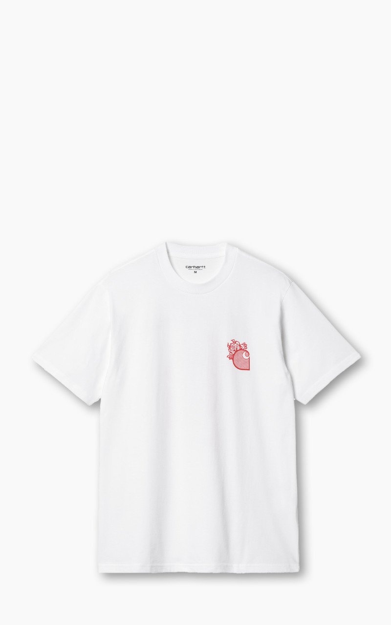 ★2024SS新作★CARHARTT★S/S LITTLE HELLRAISER T-SHIRT Carhartt S/S LITTLE HELLRAISER T-SHIRT WHITE/RED | cultizm