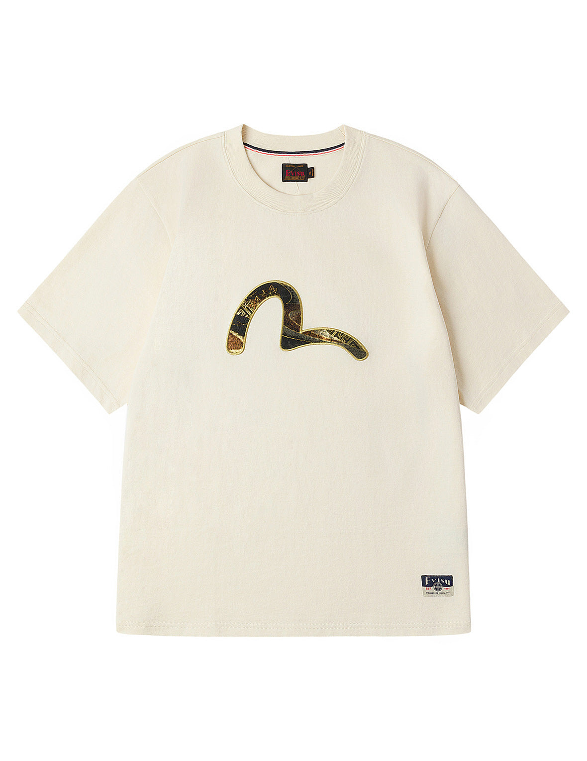 Brocade Seagull Appliqué Regular Fit Short Sleeves T-shirt - 11
