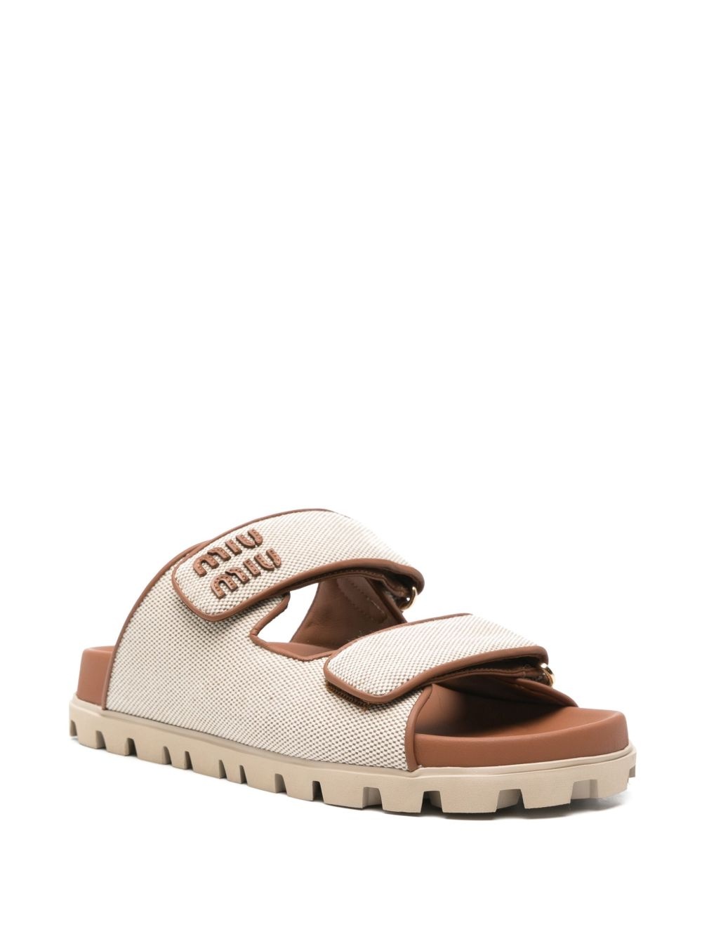 logo-lettering sandals - 2